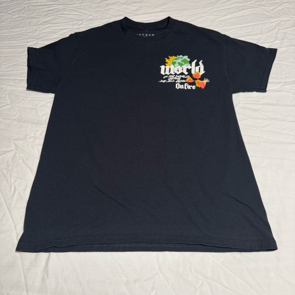 PacSun Black Tee with Colorful Graphic